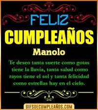 GIF Frases de Cumpleaños Manolo
